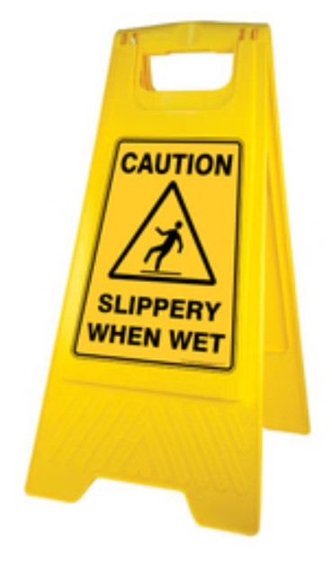 [LMD33977] Safety Sign Slippery When Wet - Yellow, 290mm x 660mm (10) 