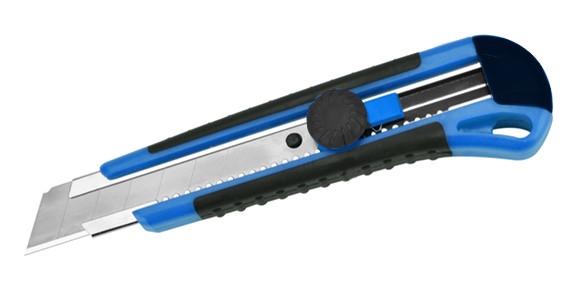 Jumbo Cutter Knife - Blue/Black, 25mm Blade (6) + Includes 3 Free Blades