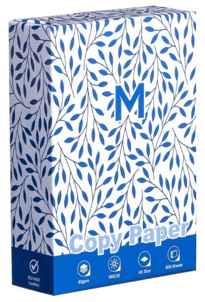[LMD34710] Office Copy Paper A5 - White, 80gsm, 160CIE, 500 Sheets, FSC Mix® (10)
