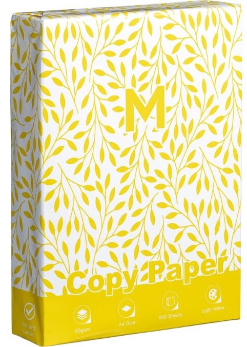 Office Copy Paper A4 - Pastel Yellow, 80gsm, 500 Sheets, FSC Mix® (5)