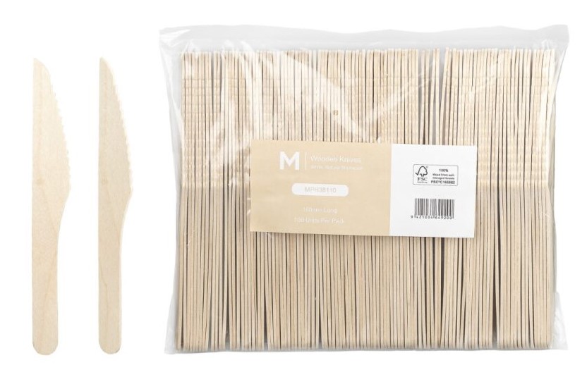 Wooden Knife - Natural, 160mm Long, FSC 100%® (1000)  