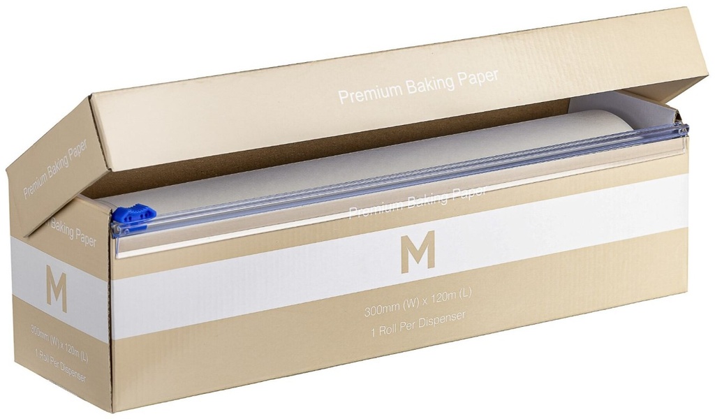 [LMD38595] Premium Baking Paper Dispenser - White, 300mm x 120m, 45gsm (6) *230C° Resistance   