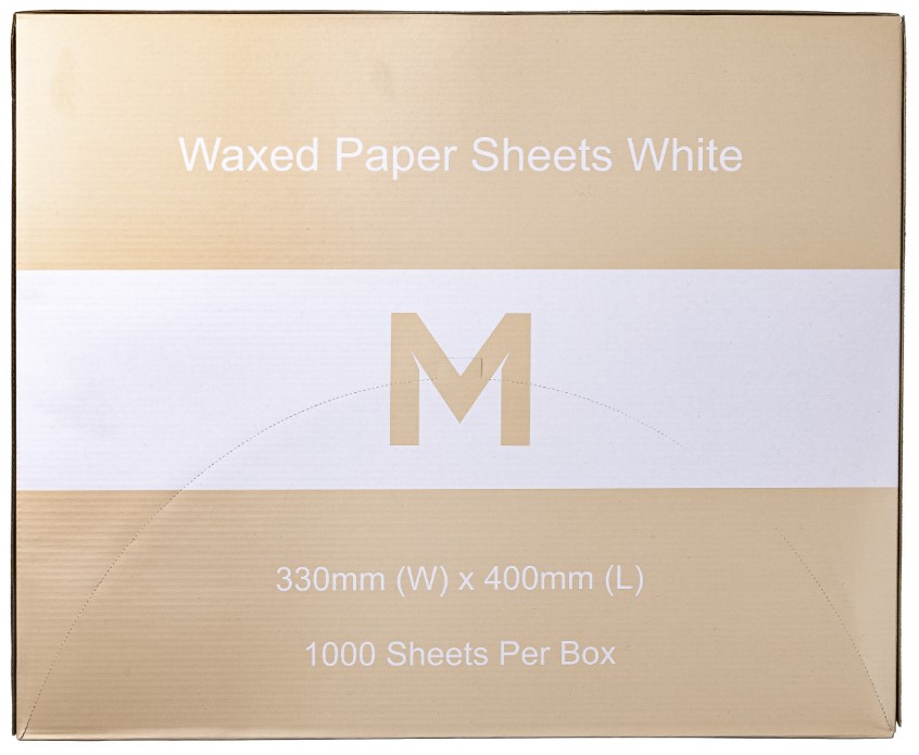 [LMD38625] Waxed Paper Sheets Large - White, 330mm x 400mm, 40gsm (4000)