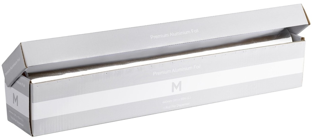 [LMD38662] Premium Aluminium Foil Dispenser - Silver, 440mm x 90m x 13mu (6) *Regular Duty 