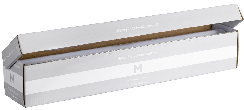 Heavy Duty Aluminium Foil Dispenser - Silver, 440mm x 90m x 25mu (6) *Extra Heavy Duty 
