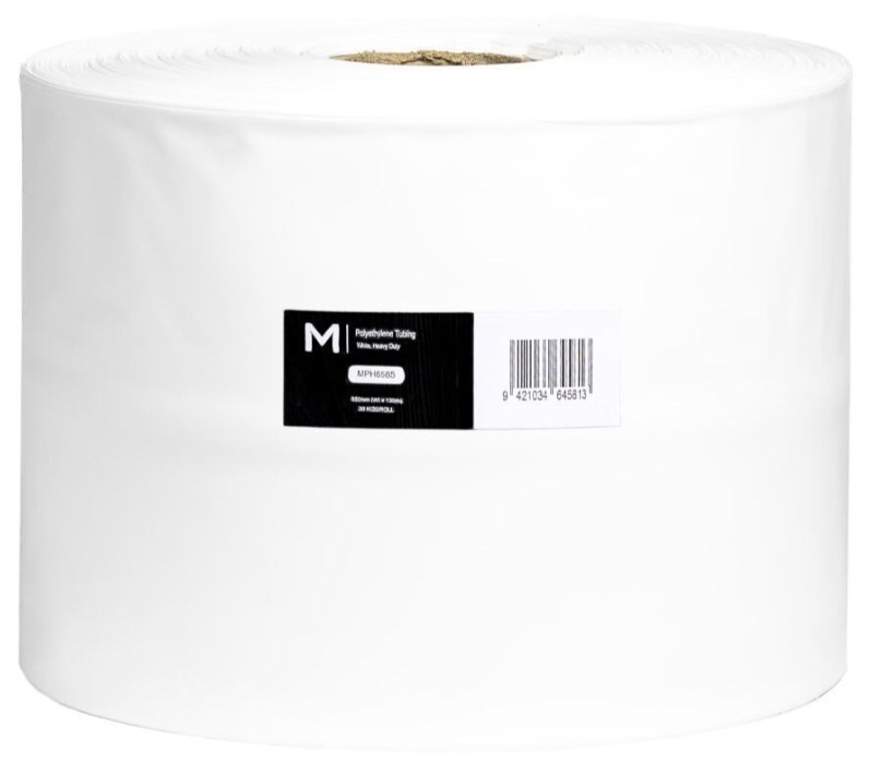 [LMD6585] SWS Polyethylene Tubing - White, 250mm x 20kg x 120mu (1)    