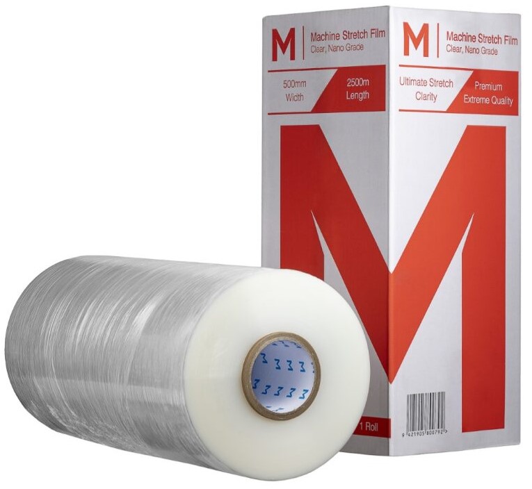 [LMD9020] Cast Machine Stretch Film - Clear, 500mm x 2500m x 12mu (1) 
