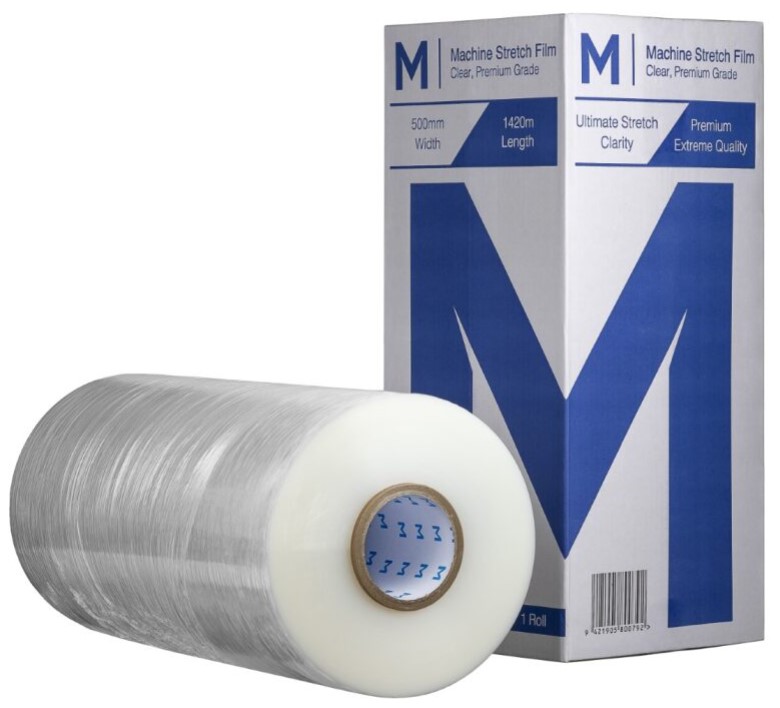 Cast Machine Stretch Film - Clear, 500mm x 1420m x 23mu (1) 