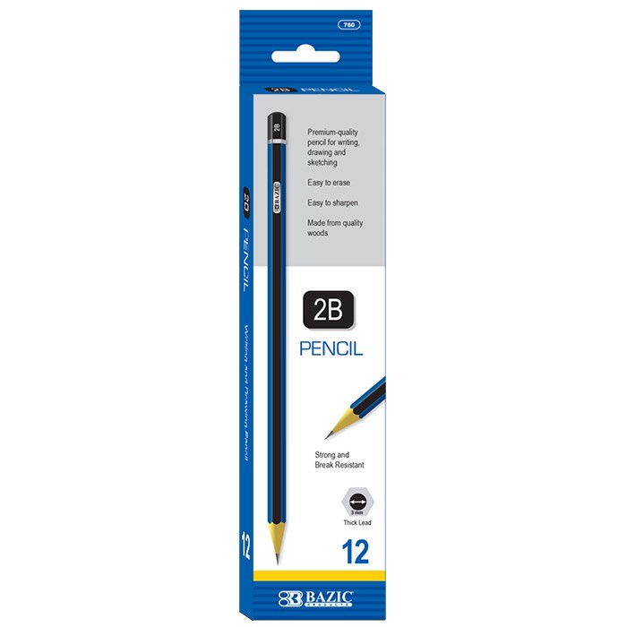 Bazic #2B Premium Wood Pencil (12/Pack) (24)