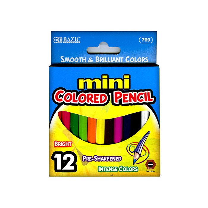 Bazic 12 Mini Color Pencil (24)