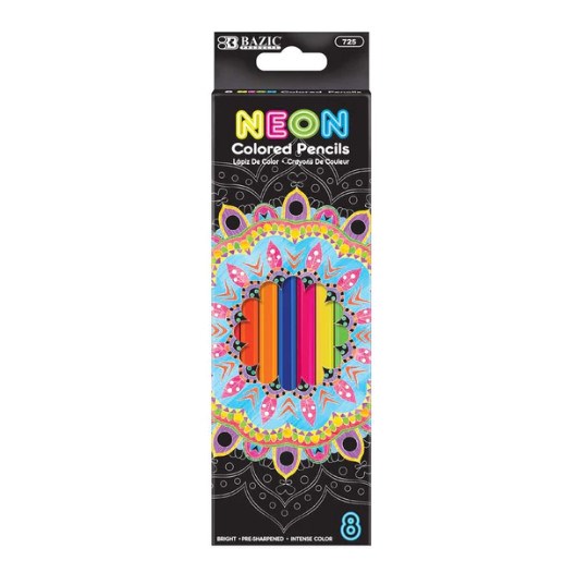 Bazic 8 Neon Colored Pencils (24)