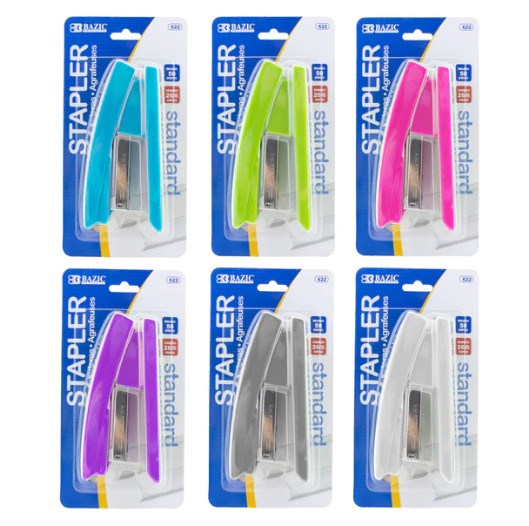 Bazic Bright Color Standard (26/6) Stapler (24)