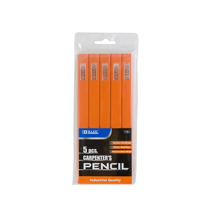 Bazic Carpenter'S Pencil (5/Pack) (24)