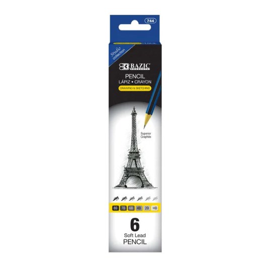 Bazic Drawing & Sketching Pencil Set (6 Assortment) (24)