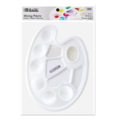 Bazic Oval 10-Mixing Palette W/ Thumb Hole (12)