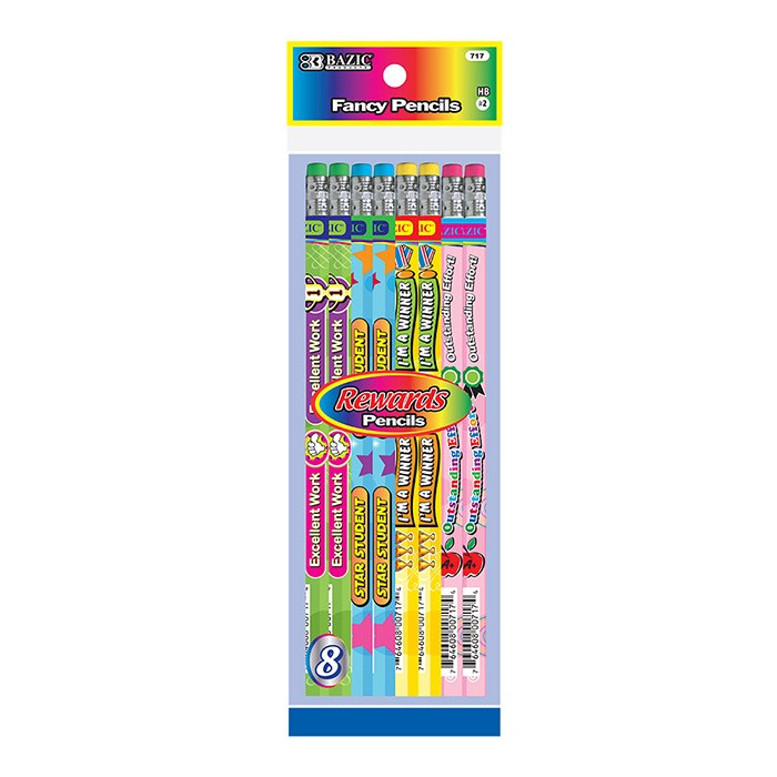 Bazic Reward & Incentive Wood Pencil W/ Eraser (8/Pack) (24)