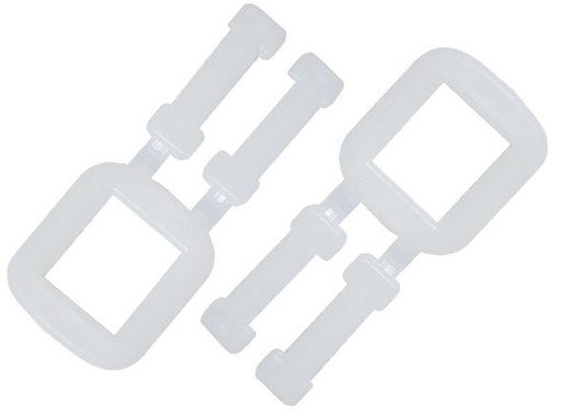 [LMD11785] Polypropylene Buckles - White, Light Duty, 19mm (1000)    