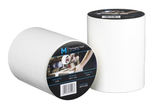 [LMD13095] Premium Acrylic Packaging Tape - White, 48mm x 100m x 55mu (36) 
