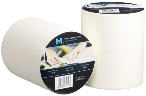 [LMD13334] General Purpose Masking Tape - Cream, 72mm x 50m x 130mu (24) *2 Day Removal