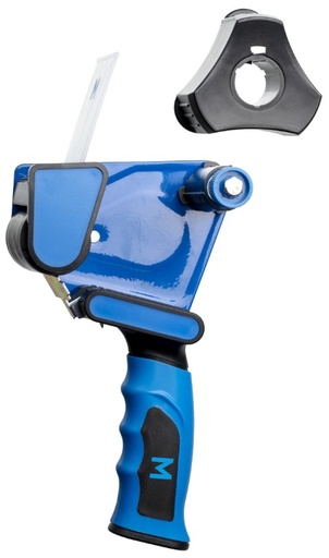 [LMD13520] Pistol Grip Magnet Dual Tape Dispenser - Blue/Black, 76mm + 25mm Core / 48mm Wide (1)
