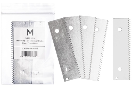 [LMD13528] Pistol Grip Dispenser Replacement Blade - Silver, 72mm Size (5) 