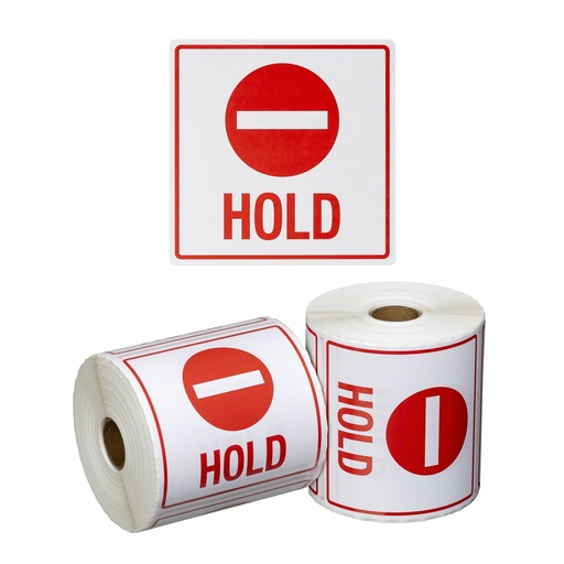 [LMD15135] Handling Label Hold - White/Red, 99mm x 99mm (500)