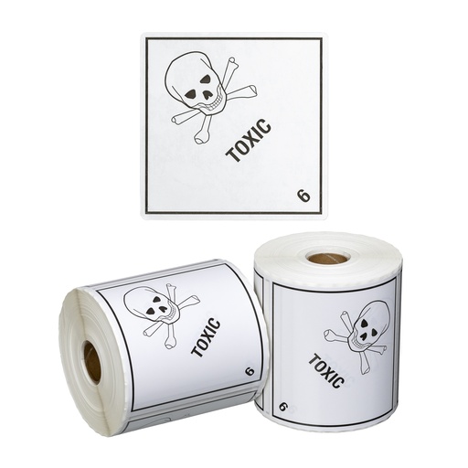 [LMD15290] DG Label Toxic 6.1 - White/Black, 99mm x 99mm (500)  
