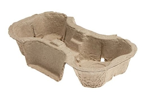 [LMD16500] Cardboard Cup Holders - Brown, 2 Cup Capacity (600) *Fits 80mm / 90mm Cups