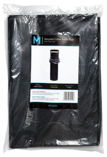 [LMD2035] FP Recycled Coffee Waste Bags - Black, 330mm x 925mm x 80mu (250) 