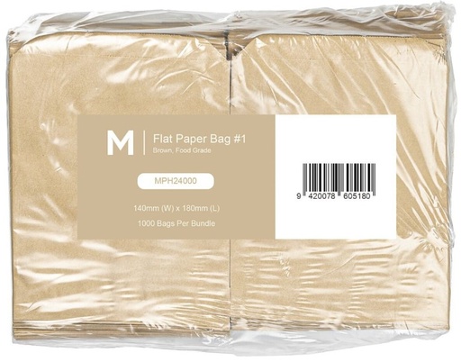 [LMD24000] Paper Bag #1 - Brown, 140mm x 180mm, 40gsm (1000)