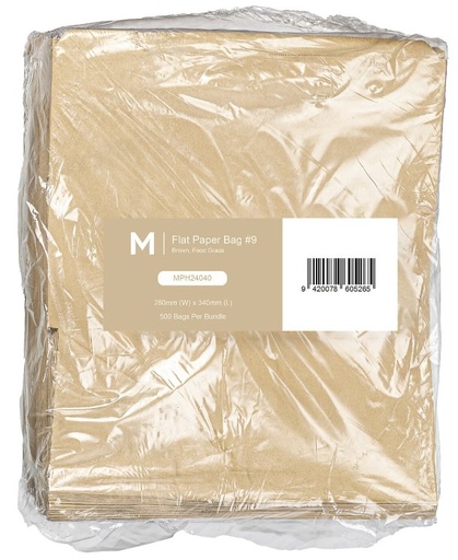 [LMD24040] Paper Bag #9 - Brown, 280mm x 340mm, 40gsm (500)