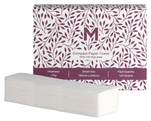 [LMD27145] Luxury TAD Compact Paper Towel - White, 1 Ply, 200mm x 250mm, FSC Mix® (2400) 