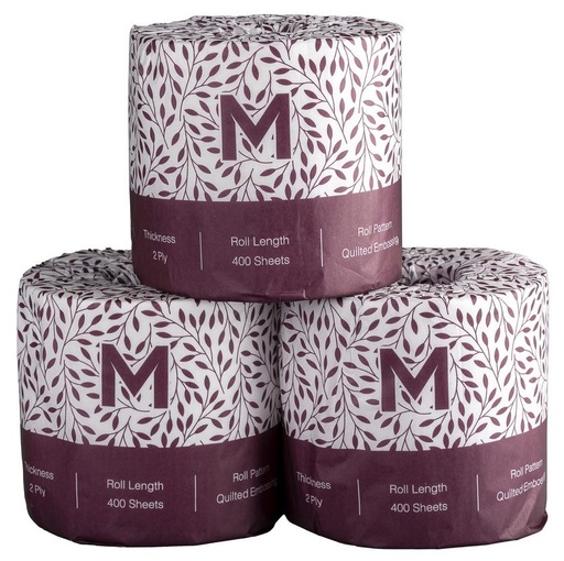 [LMD27230] Luxury Wrapped Toilet Tissue Boxed - White, 2 Ply, 400 Sheets, FSC Mix® (48)
