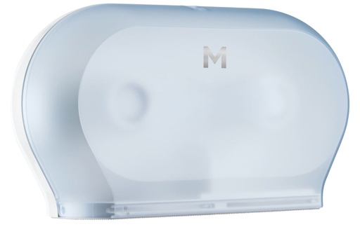 [LMD27585] Double Mini Jumbo Roll Dispenser - Transparent, 2 Roll Capacity (1)