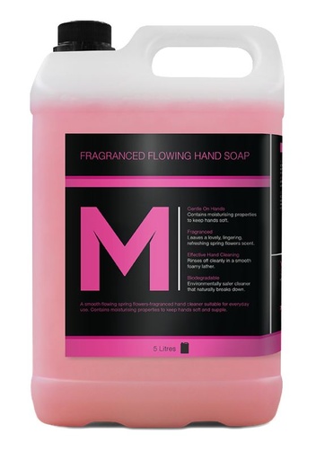 [LMD28020] Fragranced Flowing Hand Soap - Pink, 5L Refill Bottle (2)          