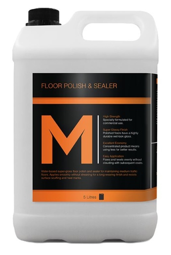 [LMD28365] Floor Polish & Sealer - Clear, 5L Refill Bottle (2) 
