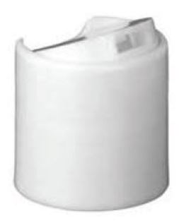 [LMD28673] Household Disc Top Cap - White, 28/410 Neck (64)