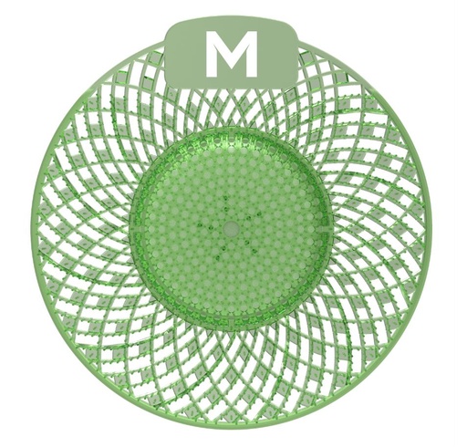 [LMD28804] Scented Enzyme Block Urinal Screen - Green, Cucumber Melon (10) + Plastic Glove