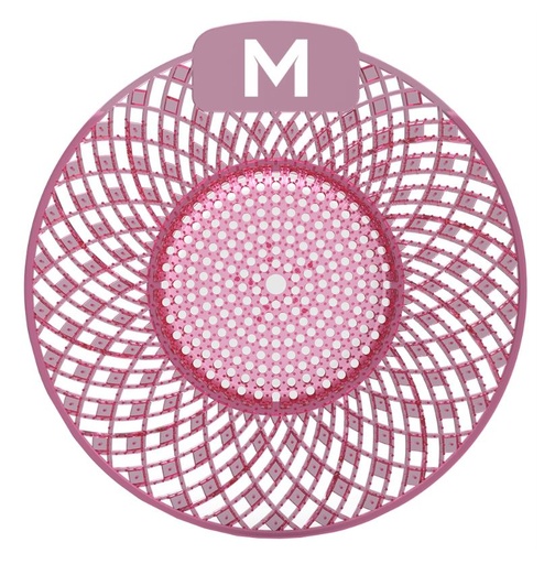 [LMD28806] Scented Enzyme Block Urinal Screen - Pink, Mango (10) + Plastic Glove