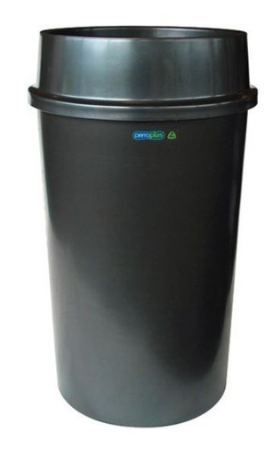 [LMD2920] Plastic Flip Top Rubbish Bin 60L - Grey, 420mm x 750mm (1) *Includes Lid