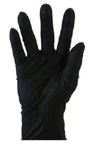 [LMD29415] Nitrile Examination Gloves Powder Free - Black, L, 240mm Cuff, 7.0g (1000)  