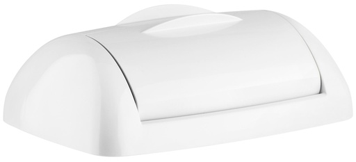 [LMD2974] Plastic Rectangle Bin 8L Sanitary Lid - White, Sanitary Design (1) 