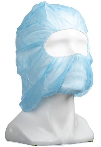 [LMD30065] Polypropylene Full Face Balaclavas - Blue, Elasticated, 25gsm (400)