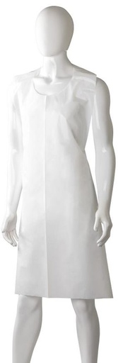 [LMD30262] Polyethylene Back Tie Apron - White, 800mm x 1250mm x 20mu (700) *Light Duty