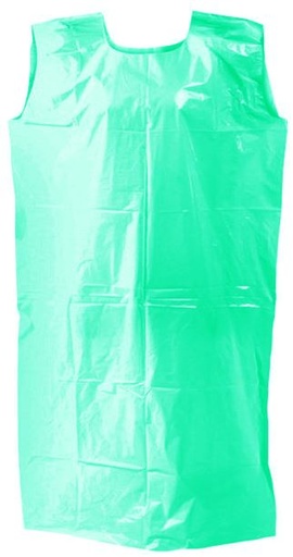 [LMD30336] Polyethylene Sleeveless Aprons - Green, 800mm x 1400mm x 30mu (250)     