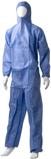 [LMD30733] SMS Coverall Type 5/6 - Blue, L, 50gsm (12) *Breathable Coverall