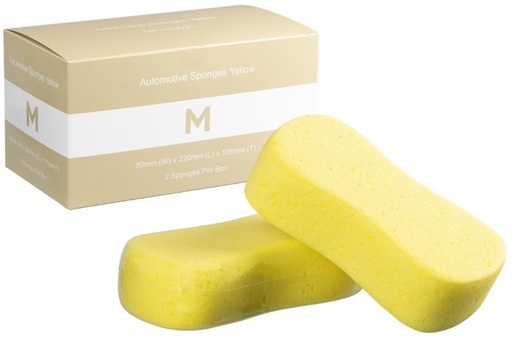 [LMD33035] All Purpose Automotive Sponges - Yellow, 60mm x 220mm x 115mm (12) 