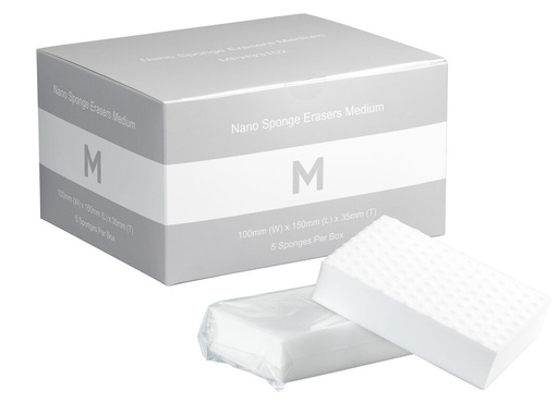 [LMD33102] Nano Sponge Erasers Medium - White, 100mm x 150mm x 35mm (40) 