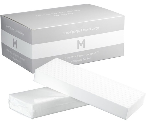 [LMD33105] Nano Sponge Erasers Large - White, 110mm x 280mm x 35mm (20) 
