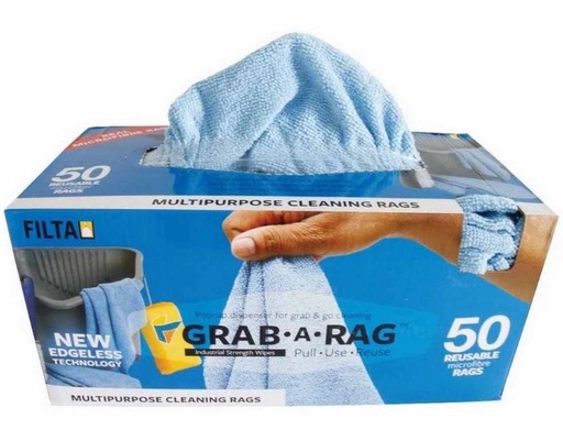 [LMD33177] Dispenser Microfibre Cloths - Blue, 300mm x 300mm, 185gsm (50)